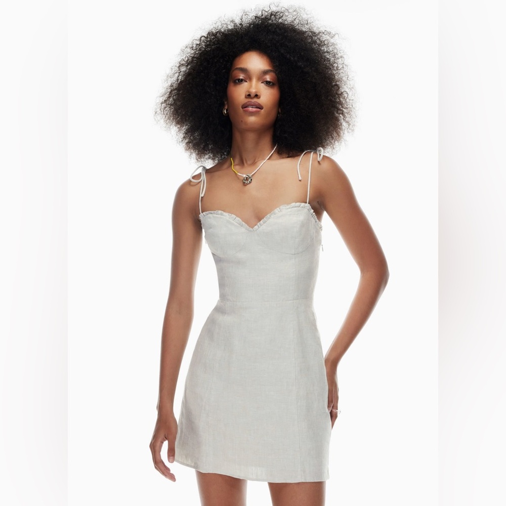 Wilfred Fable Linen Dress chambray heatwave blue